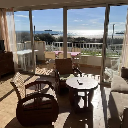 アパート Maisons Sur La Joli 3 Pieces Mezzanine 1ere Ligne Vue Richelieu Cap D'agde アグド